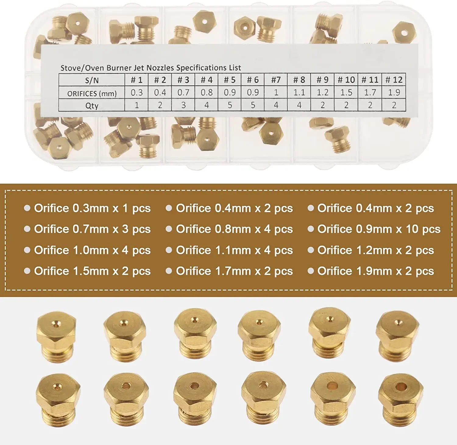 36pcs/1box Solid Brass LP Gas  - Steam Wand Tip ulasan dan harga